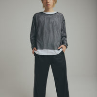 Long-Sleeve Mesh Top