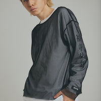 Long-Sleeve Mesh Top