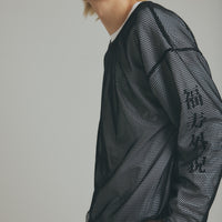 Long-Sleeve Mesh Top