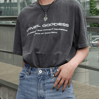 UNVEIL GODDESS ピグメントダイTシャツ