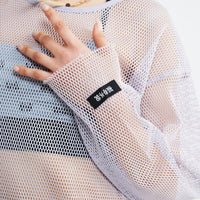 Long-Sleeve Mesh Top