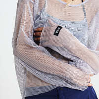 Long-Sleeve Mesh Top