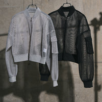 Cropped Mesh Blouson