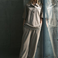 【Unisex】Vintage Like Side Slit Pants