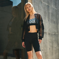 Cropped Mesh Blouson