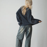 Oversize crew neck knit