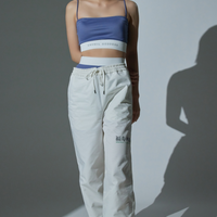 Logo straight pants