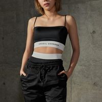Logo straight pants