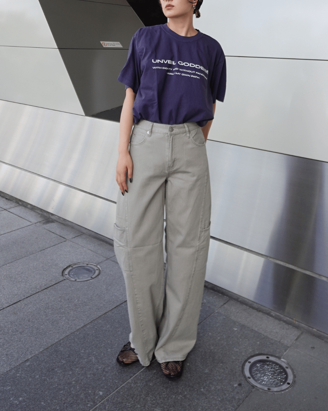 UNVEIL GODDESS ピグメントダイTシャツ