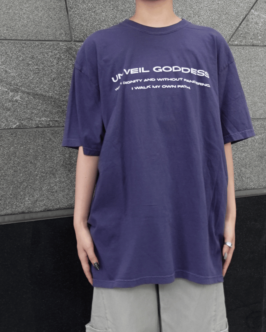UNVEIL GODDESS ピグメントダイTシャツ