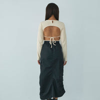 Nylon cargo skirt