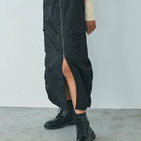 Nylon cargo skirt