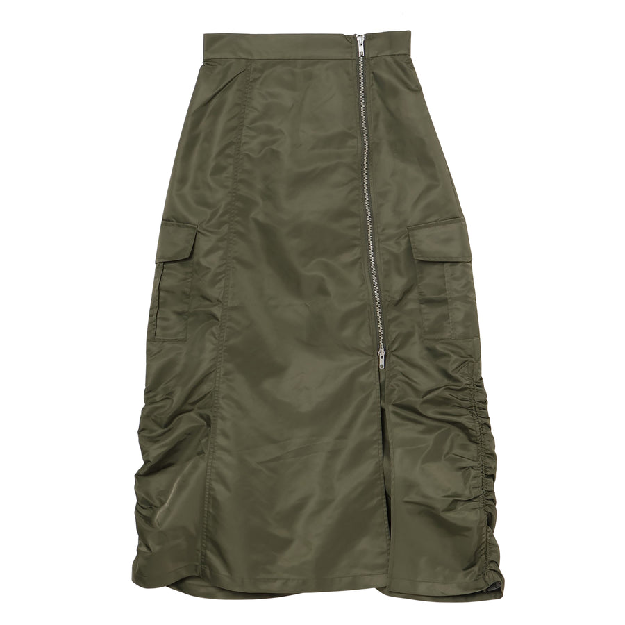 Nylon cargo skirt