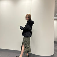 Nylon cargo skirt