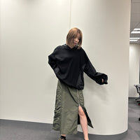 Nylon cargo skirt