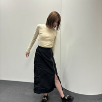 Nylon cargo skirt