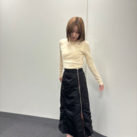 Nylon cargo skirt