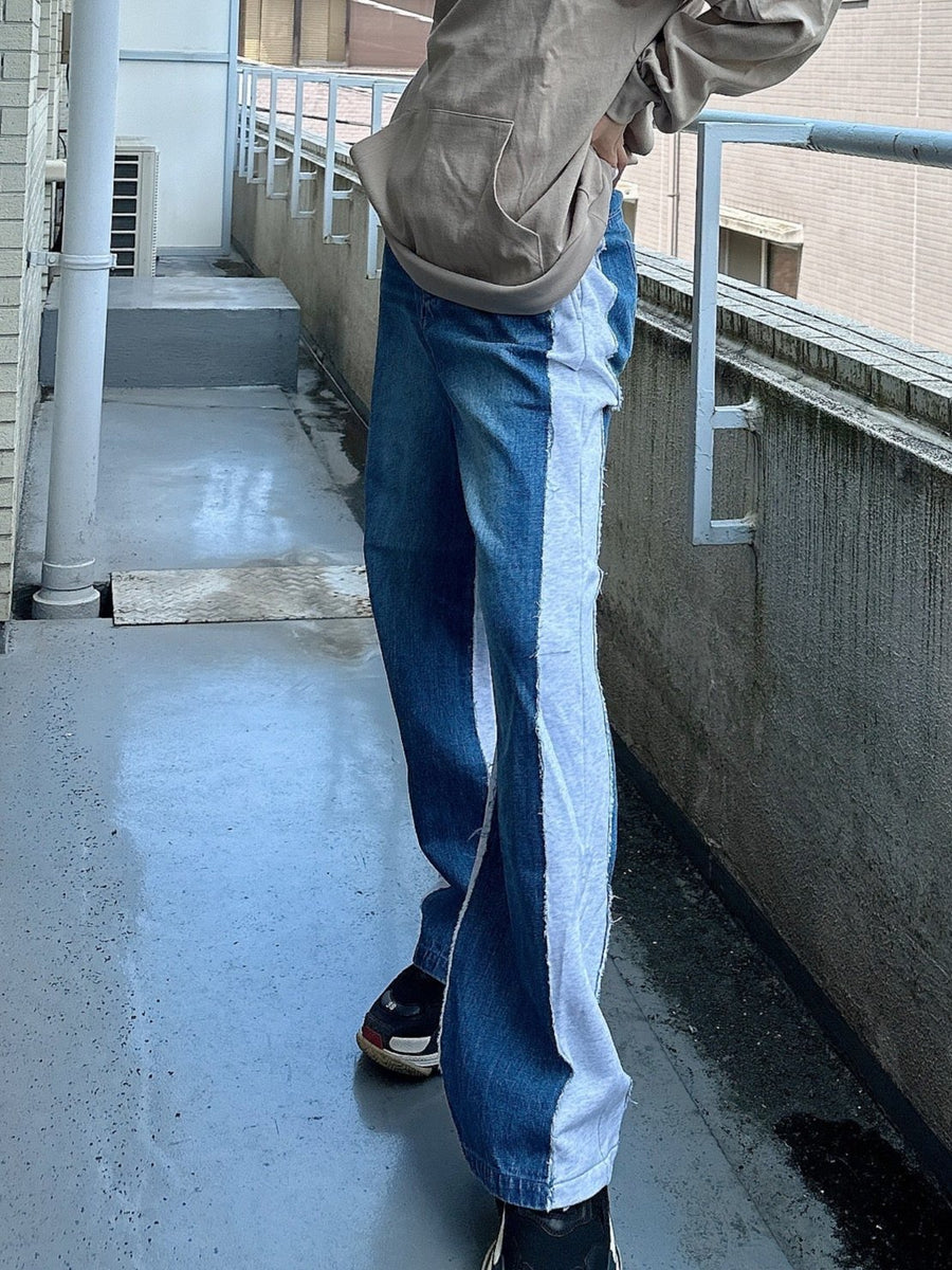 Denim Combi Sweat Pants