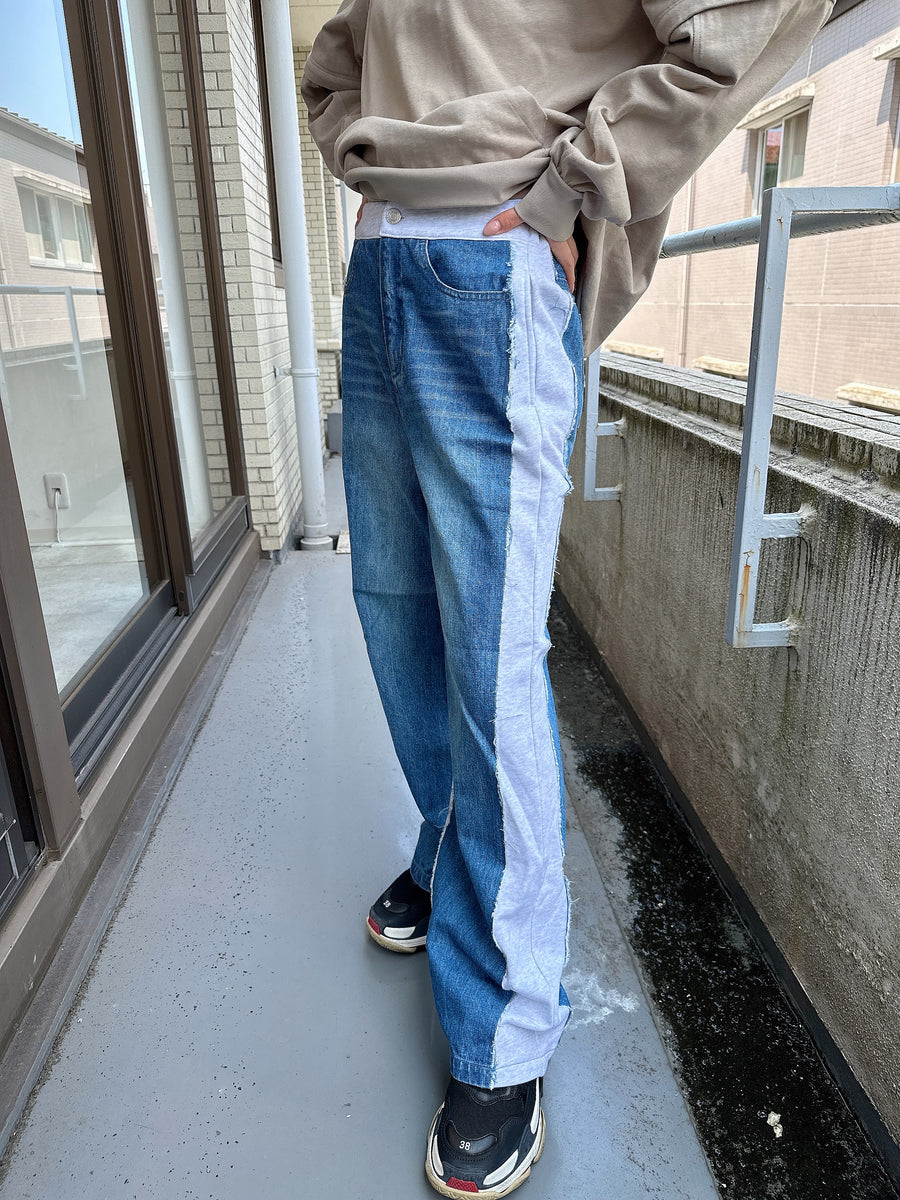 Denim Combi Sweat Pants